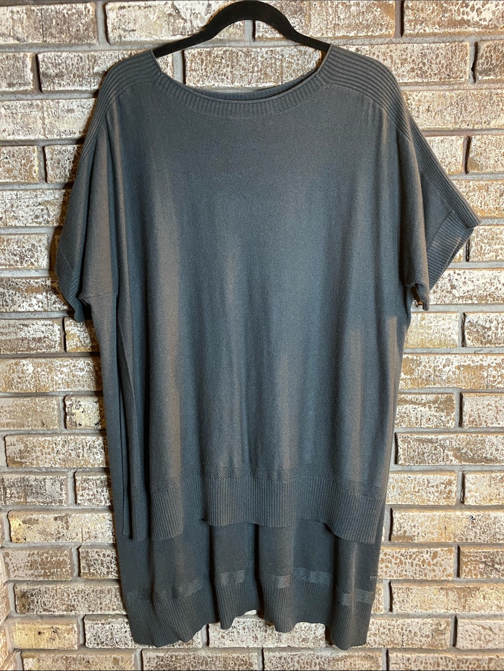 Lululemon At Ease High-low Oversized Knit Tunic Top in Charcoal Gray